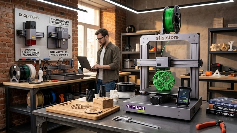 3D принтеры для творчества: как настольные системы Snapmaker меняют по