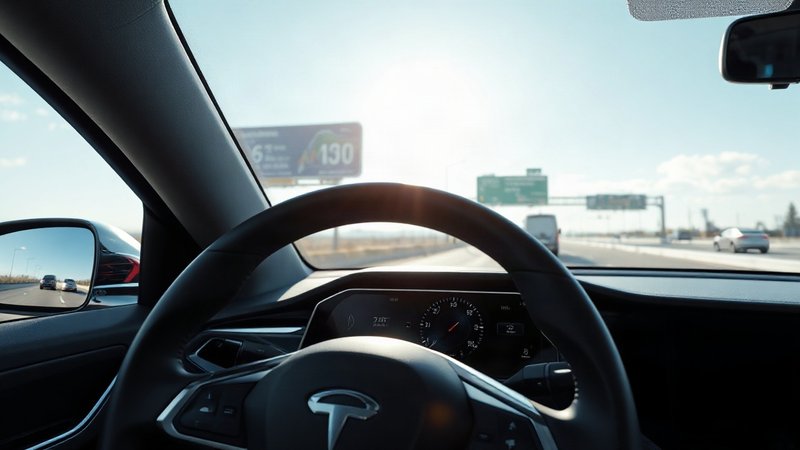 Автопилот знает лучше: Tesla разрешила машинам полностью игнорировать действия водителя Руль элегантного электромобиля и цифровой приборный щиток с индикатора