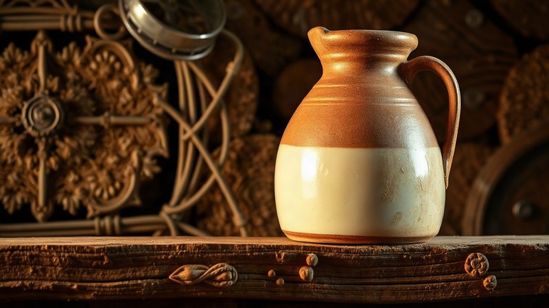 Урок глиняной крынки с молоком: Почему внутренняя устойчивость защищает от внешних сует Старинная глиняная крынка со свежим молоком стоит на деревенском столе