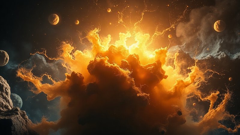 Физики выяснили, как тяжелое нейтрино могло спасти материю от уничтожения Концептуальное изображение взаимодействия субатомных частиц в условиях